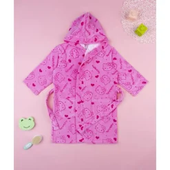 Albornoz de niña Hello Kitty en algodón rizo