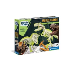 Archeojugando T-Rex y Triceratops fosforescentes