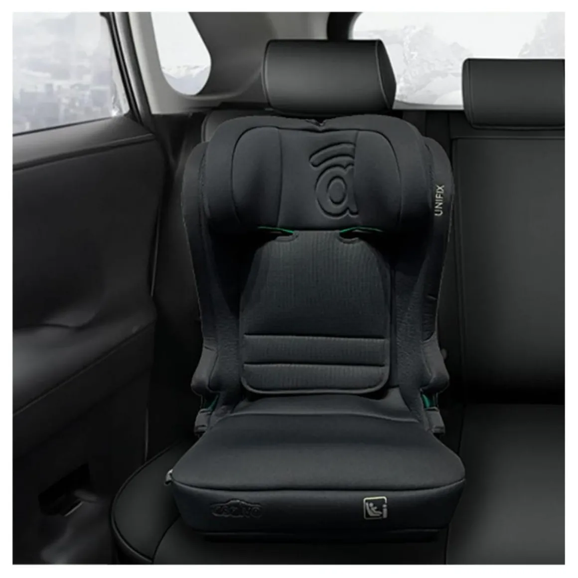 Asalvo - Silla de auto I-Size Unifix Negro 100-150 cm