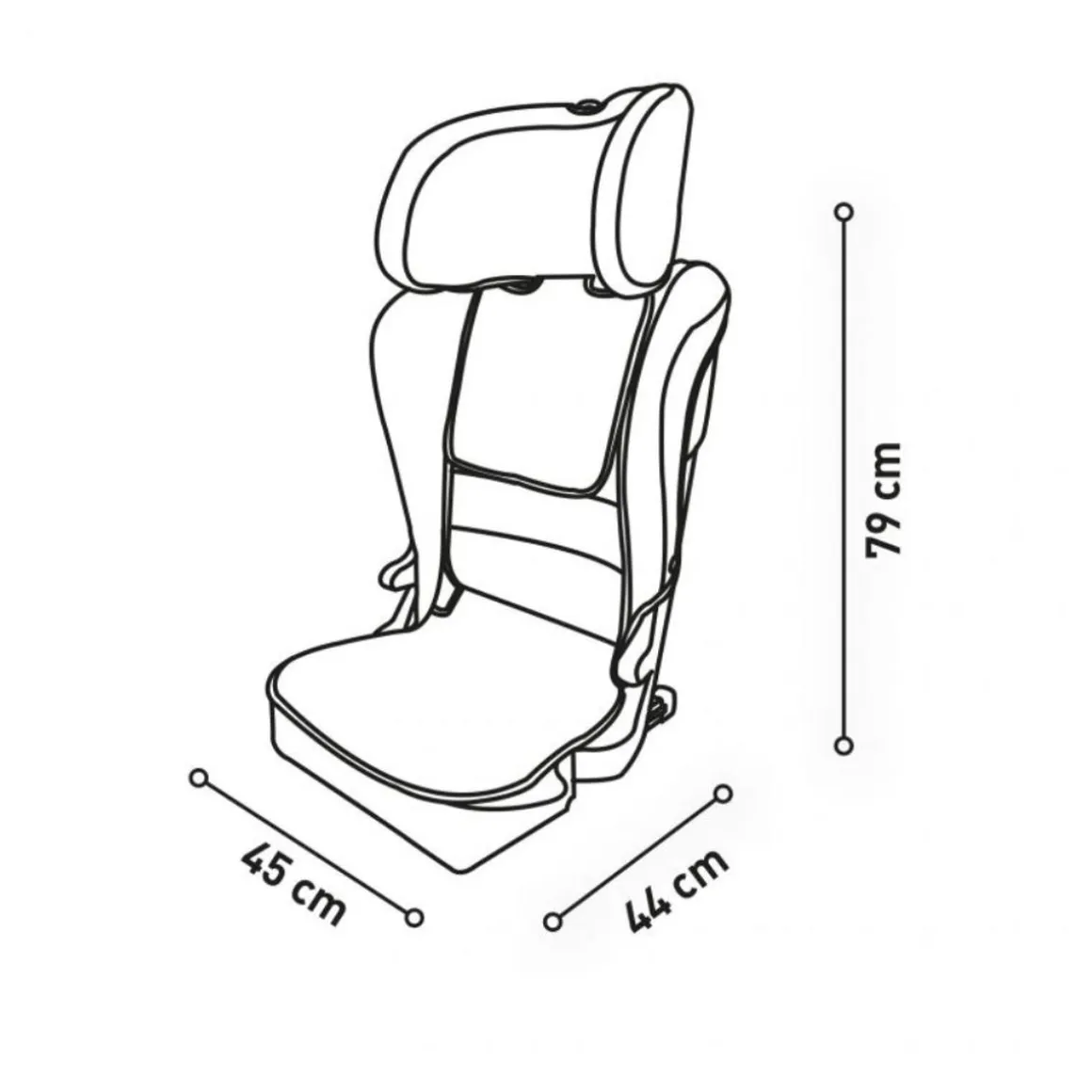 Asalvo - Silla de auto I-Size Unifix Negro 100-150 cm