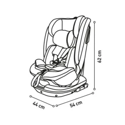 Asalvo - Silla de auto Panafix Negra 40-150 cm