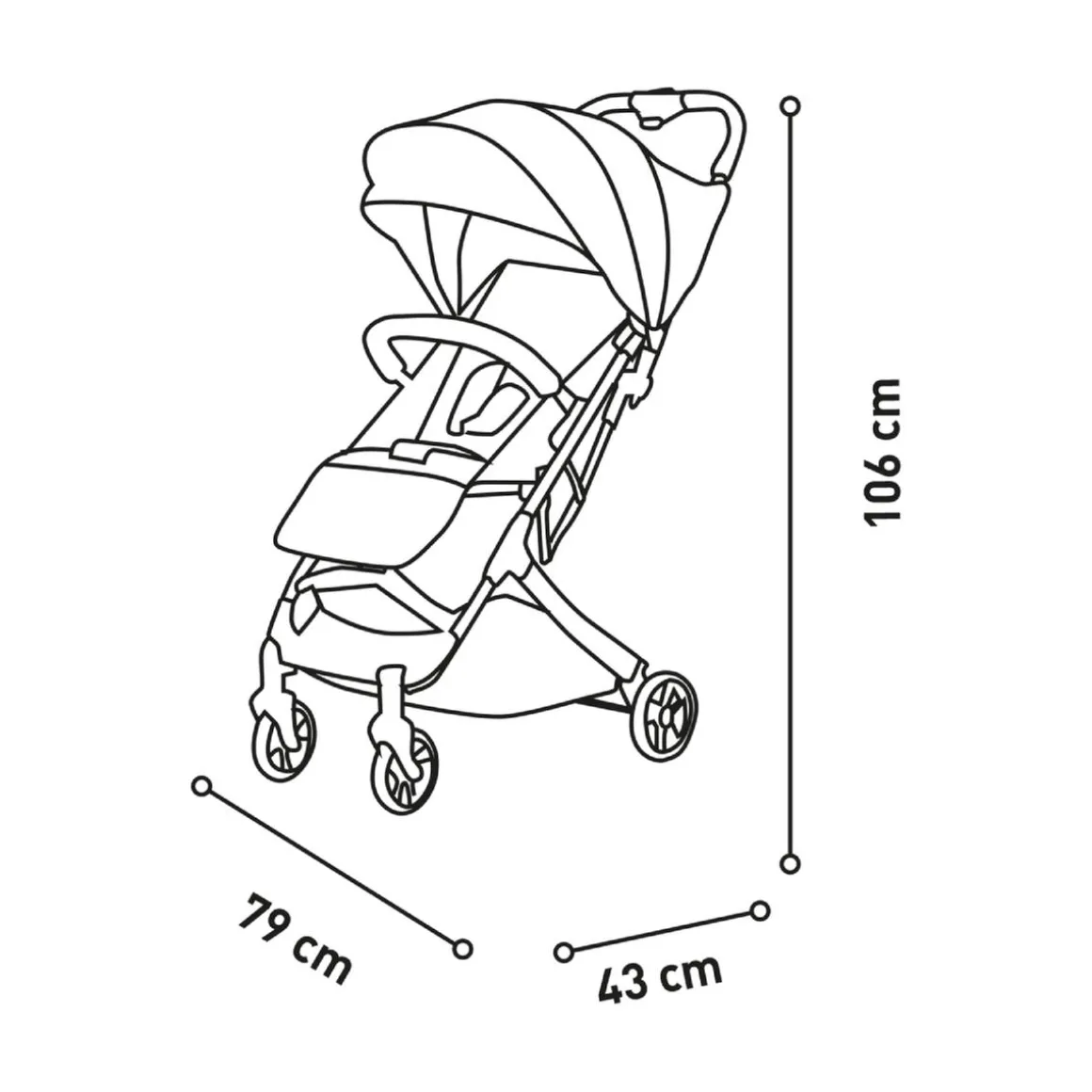 Asalvo - Silla de Paseo Amsterdam Negra
