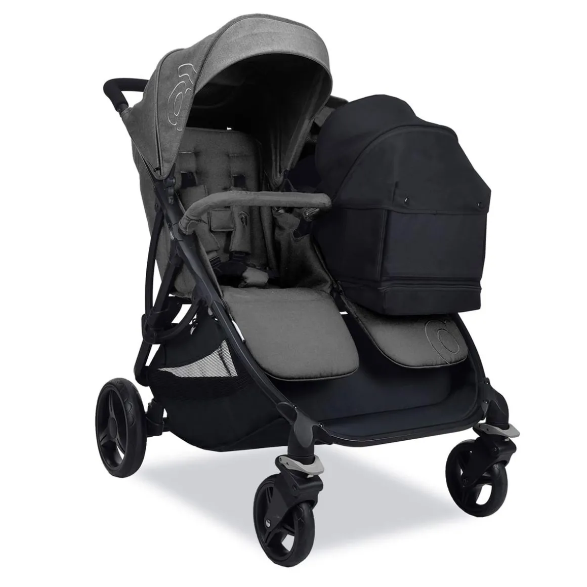 Asalvo - Silla de Paseo Gemelar Bro Gris
