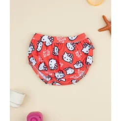 Bañador antifugas para niña – Hello Kitty coral