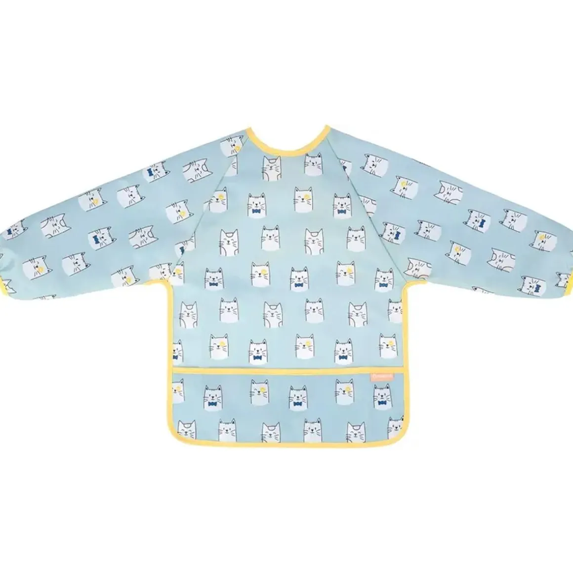 Babero impermeable mangas largas ajustable azul ㅤ