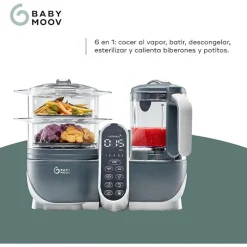 Babymoov - Robot de Cocina Nutribaby+ 5 en 1 Gris 2200 ml