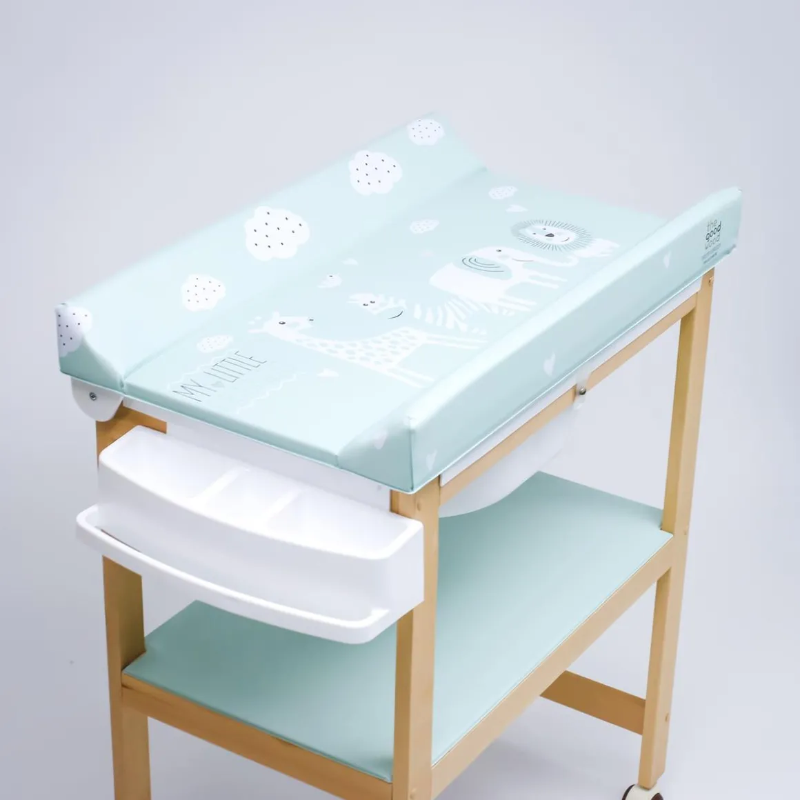 Bañera de Madera Natural Sobrebidé Safari Mint