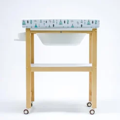 Bañera de Madera Natural Sobrebidé Tipys Mint