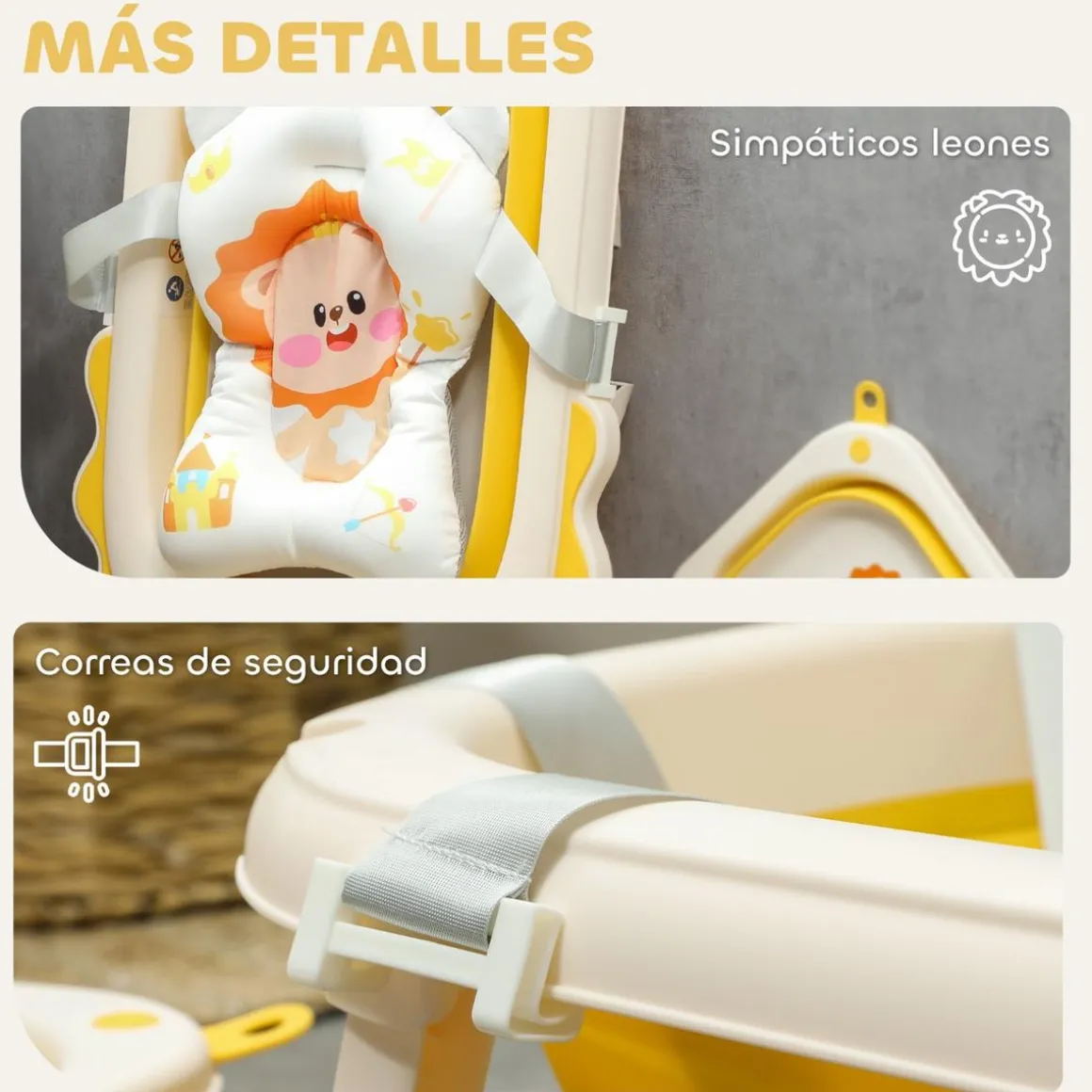Bañera plegable con cojín y palangana