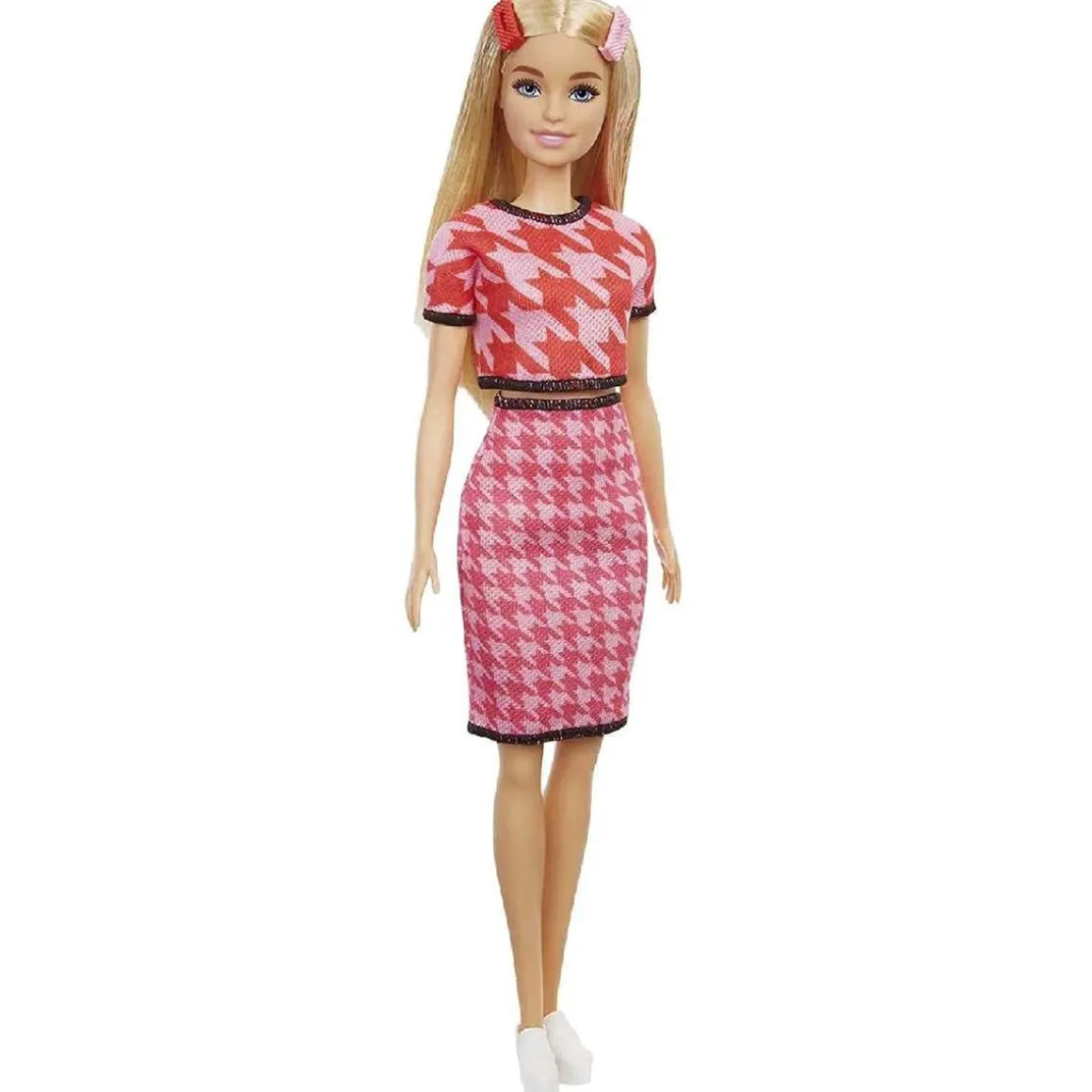 Barbie - Muñeca Fashionista - Conjunto pata de gallo