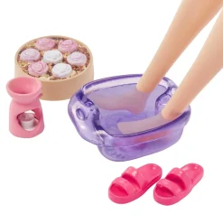 Barbie - Muñeca Relax en Spa con mascota y accesorios spa ㅤ