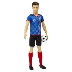 Barbie - Muñeco Ken Futbolista Camiseta Azul