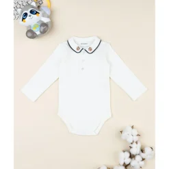 Body bebé blanco con cuello navideño