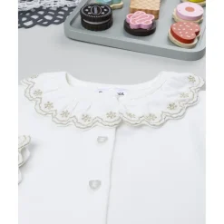 Body bebé blanco con cuello bordado