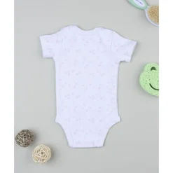 Body de bebé blanco con flores estampadas