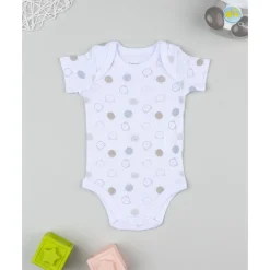 Body de manga corta para bebé con estampado de ositos