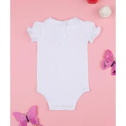 Body de niña blanco con bordado inglés