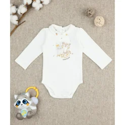Body niña blanco con estampado de animalitos