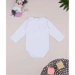 Body niña blanco estampado con cuello