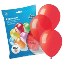 Bolsa con 20 globos rojos medianos