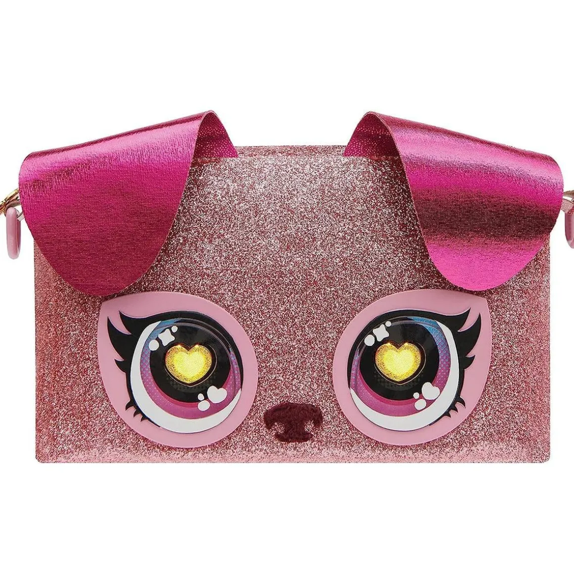 Bolso de mano juguete cachorro con ojos arcoíris iluminados ㅤ