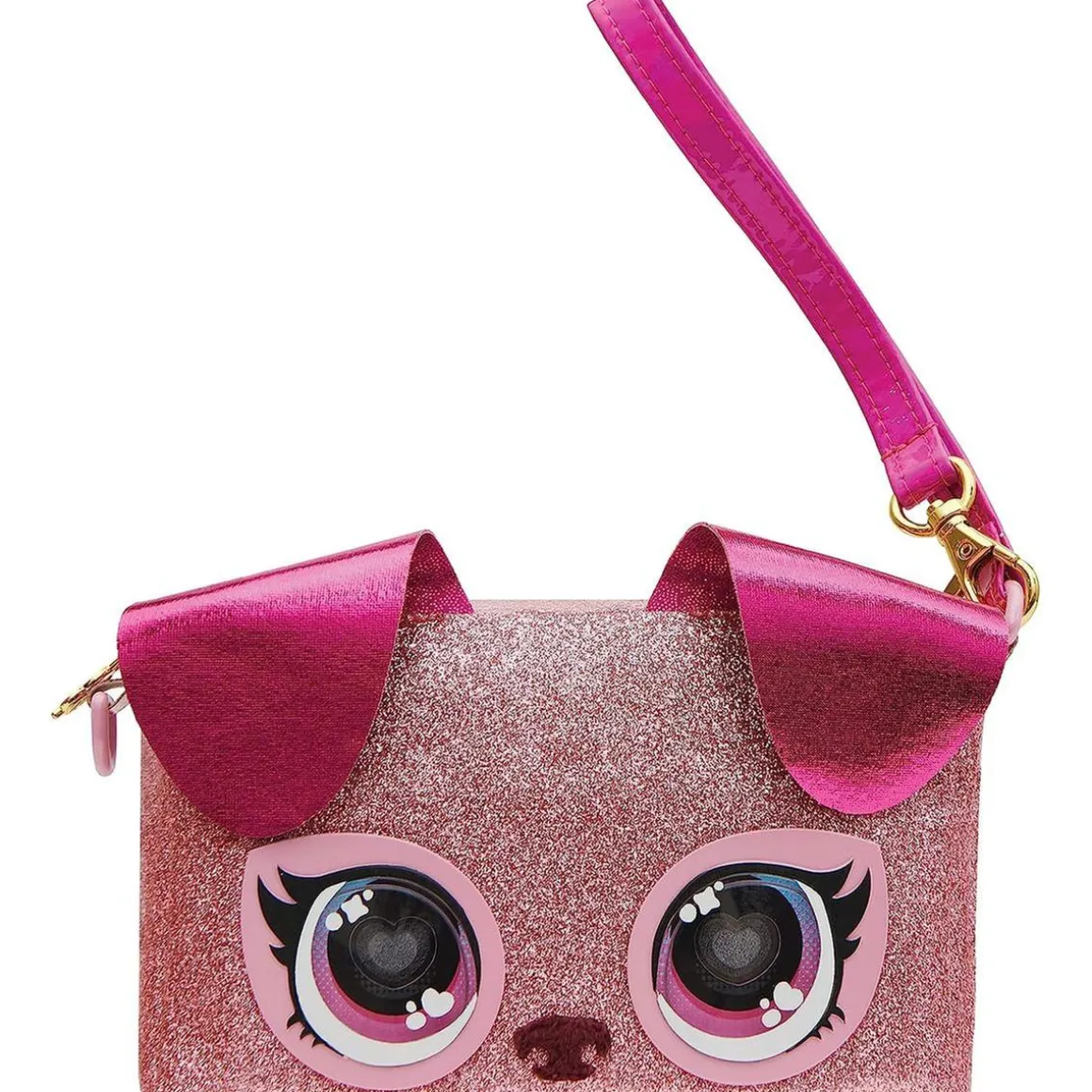 Bolso de mano juguete cachorro con ojos arcoíris iluminados ㅤ