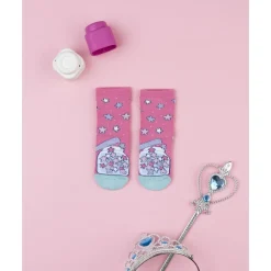 Calcetines antideslizantes fucsia de niña unicornio
