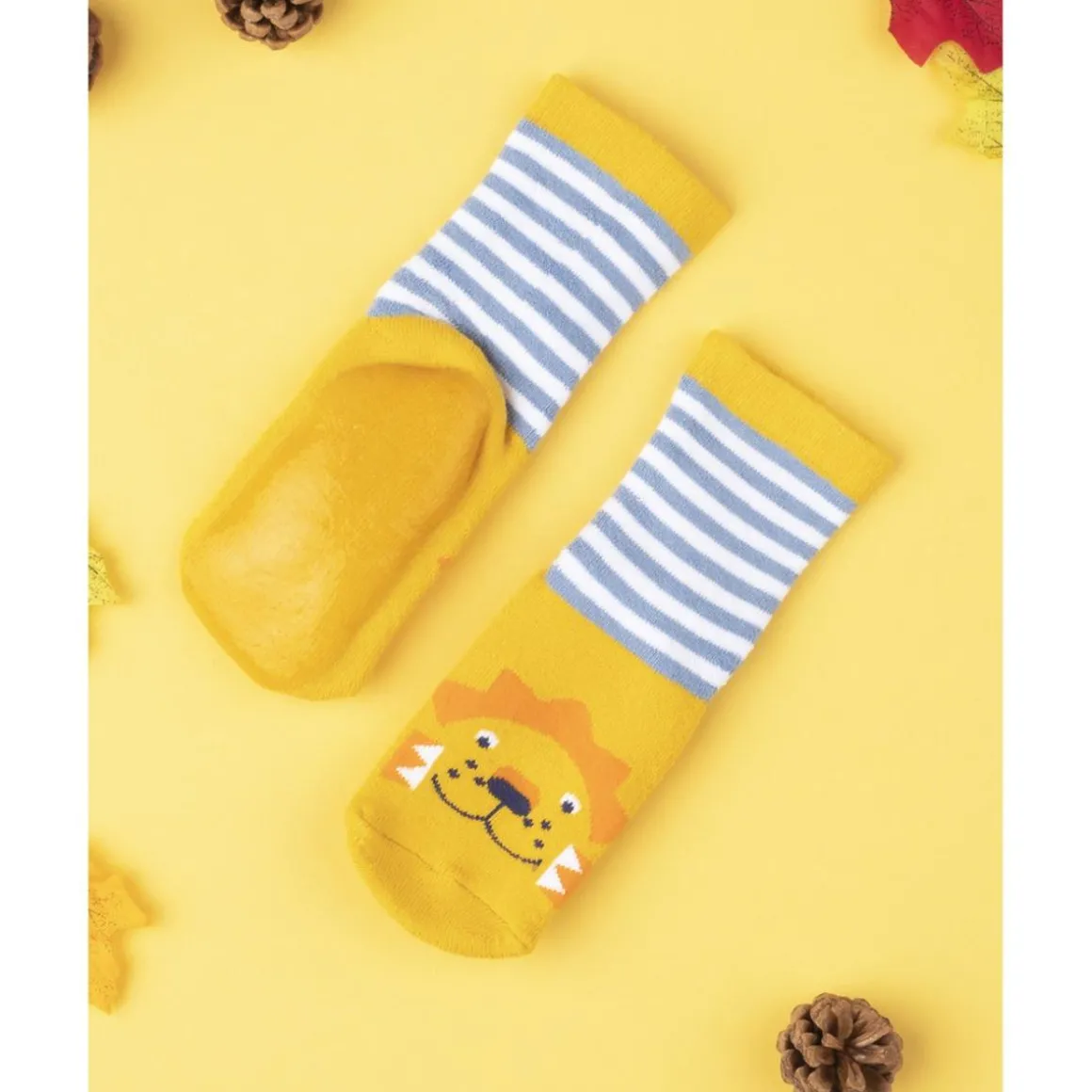 Calcetines antideslizantes niño 'león'