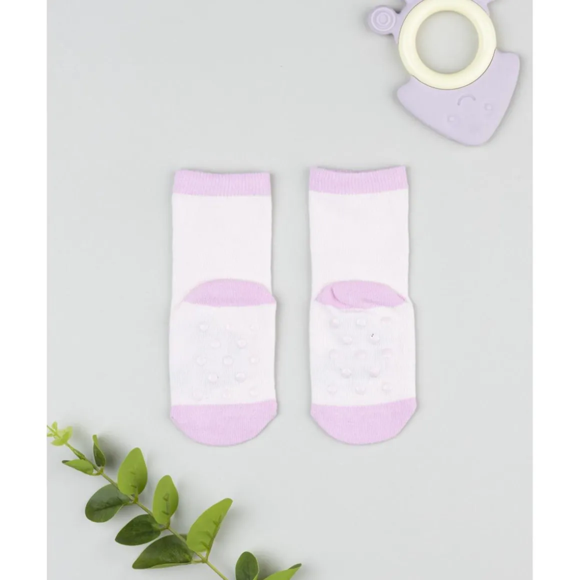Calcetines antideslizantes niña rosa conejo