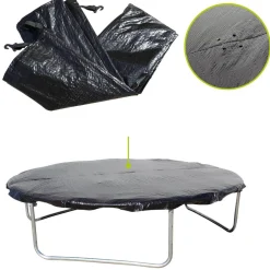 Cama elástica exterior de 366 cm con red, escalera y refuerzo de protección
