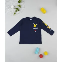 Camiseta azul oscuro de niño Pokémon