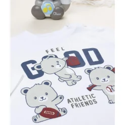 Camiseta blanca con estampado 
