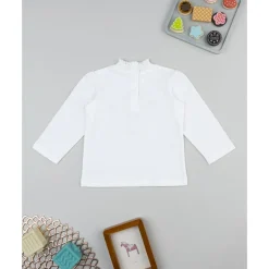 Camiseta blanca de niña con estampado de Minnie