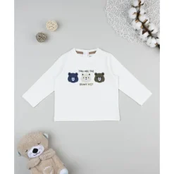 Camiseta blanca de niño con tres osos
