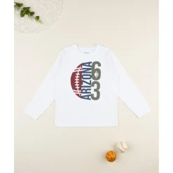 Camiseta blanca estampada para niño