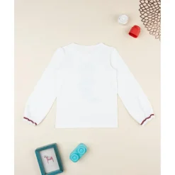 Camiseta niña blanca – Minnie manga larga