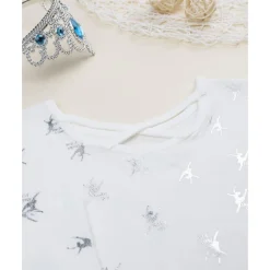 Camiseta niña blanca bailarinas allover