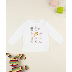 Camiseta niña blanca con estampado