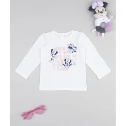 Camiseta niña blanca Minnie