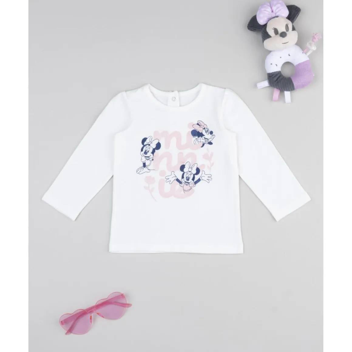 Camiseta niña blanca Minnie