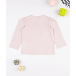 Camiseta niña rosa con perrito