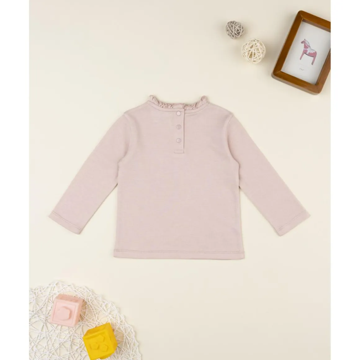 Camiseta niña rosa de manga larga