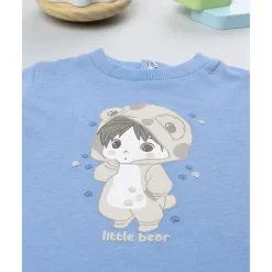 Camiseta niño azul “Little Bear” manga larga