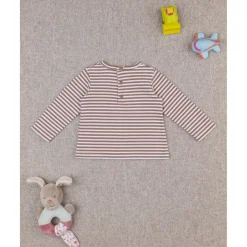 Camiseta niño marrón con bolsillo