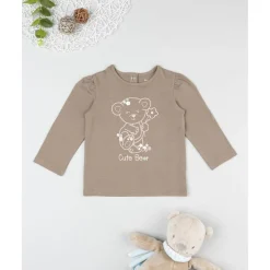 Camiseta verde niña con estampado