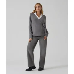 Cardigan cruzado gris premamá