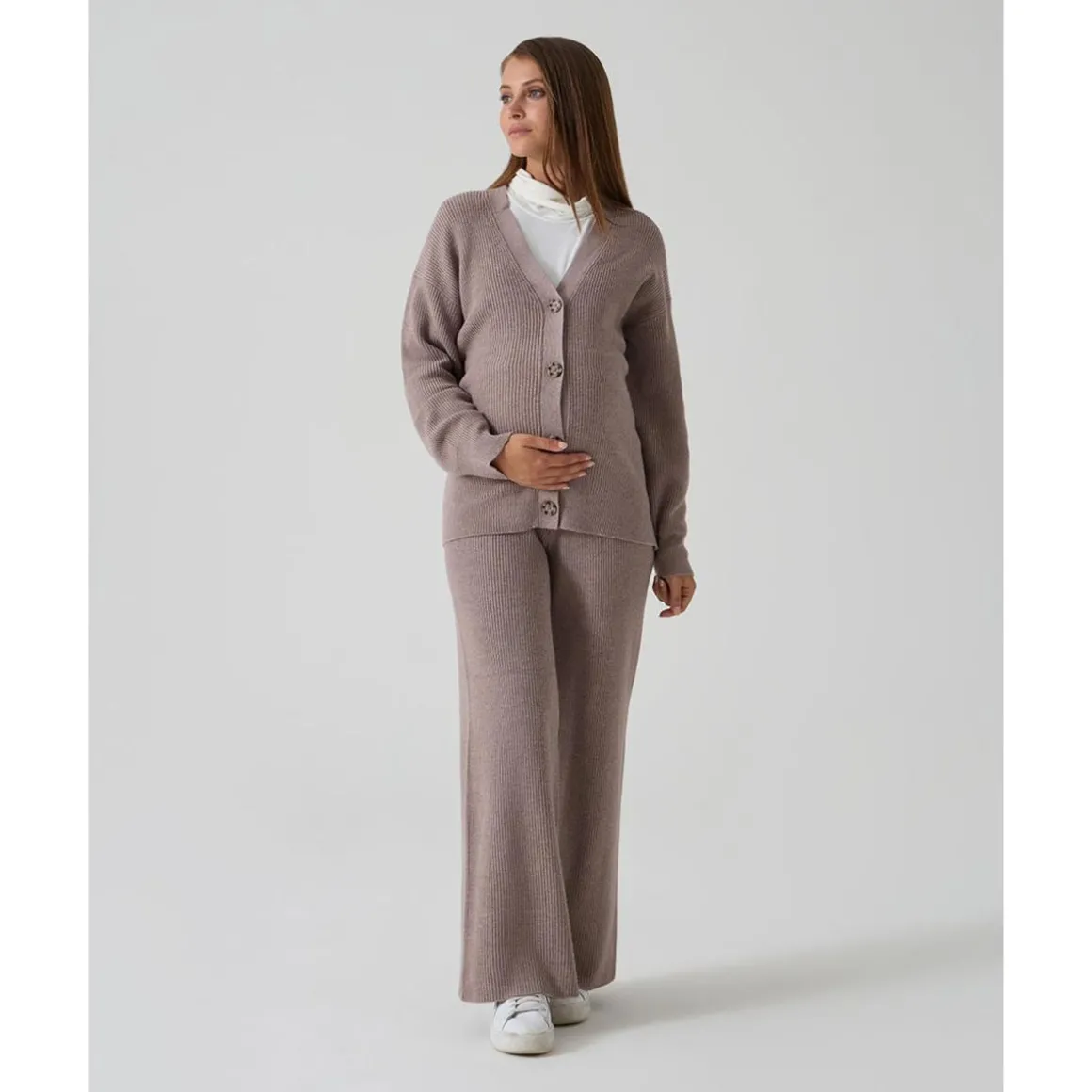 Cardigan tricot marrón premamá