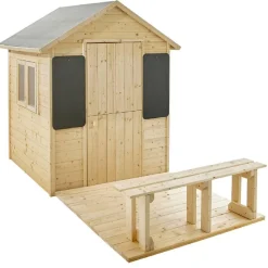 Casa de madera infantil con pizarra Grace