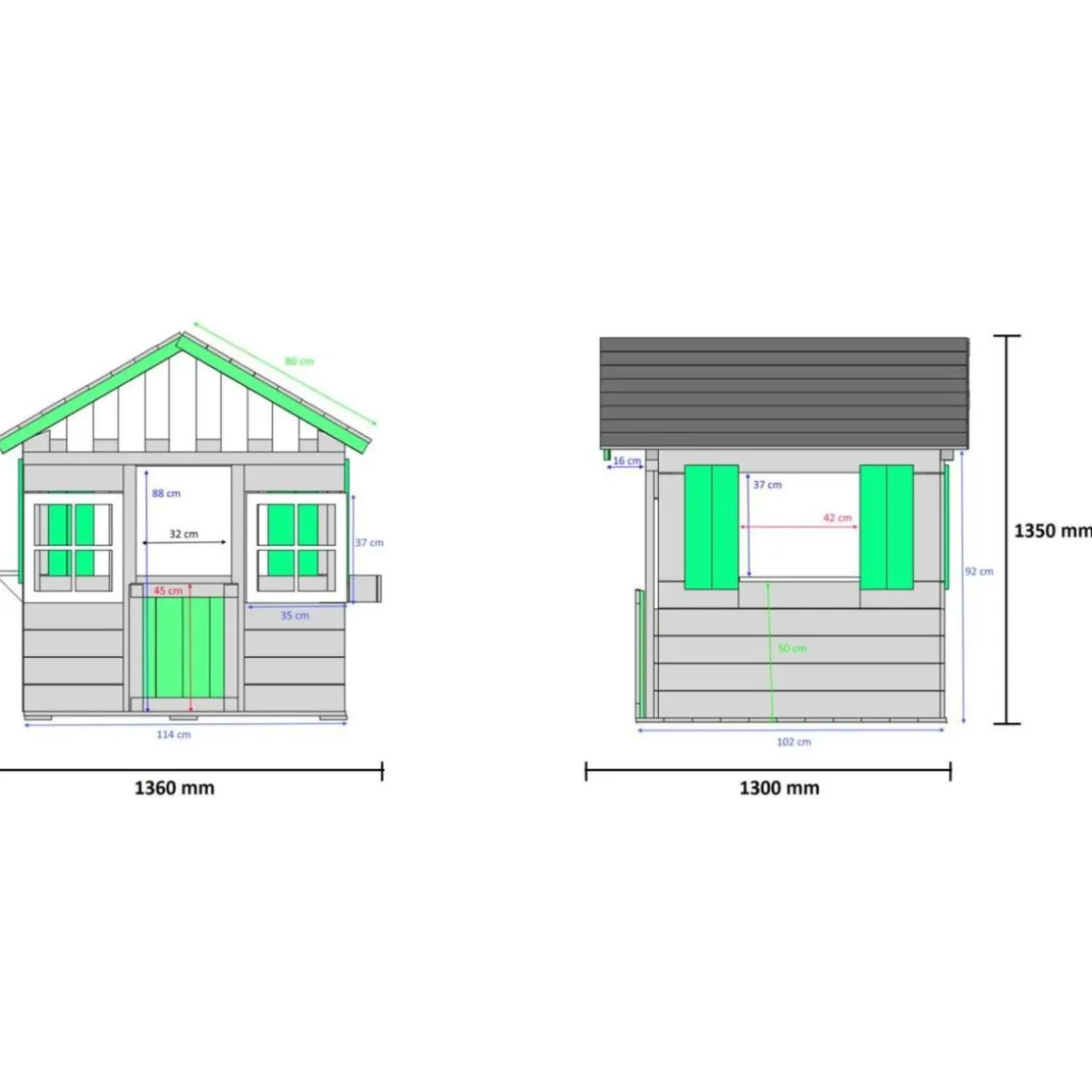 Casita de madera Lollipop Blanca