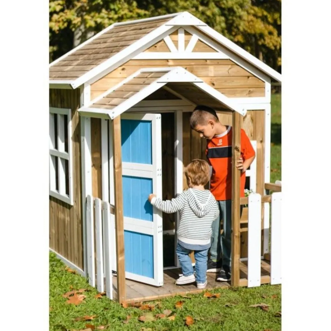 Casita infantil Olden de madera Azul